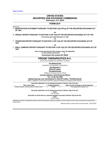 Thumbnail ProQR Therapeutics 20-F Annual Report 2024