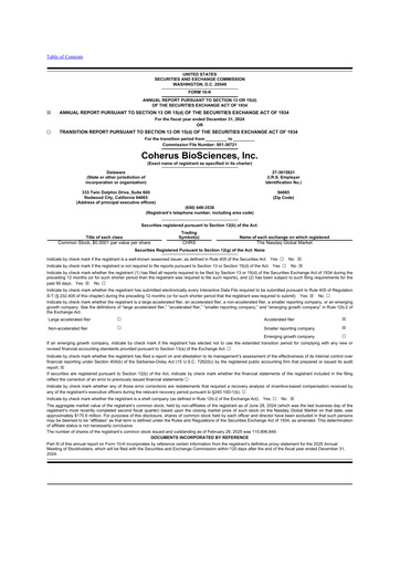 Thumbnail Coherus BioSciences
 10-K Annual Report 2024