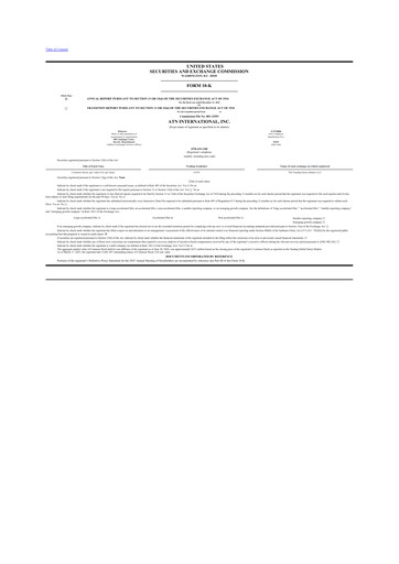 Miniature ATN International 10-K Rapport annuel 2024