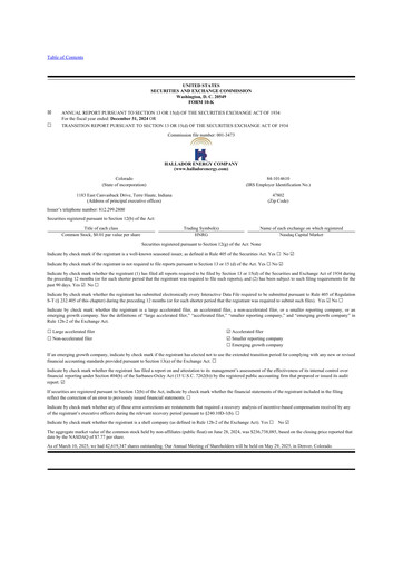 Thumbnail Hallador Energy Company
 10-K Annual Report 2024