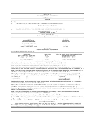Thumbnail Ramaco Resources
 10-K Annual Report 2024