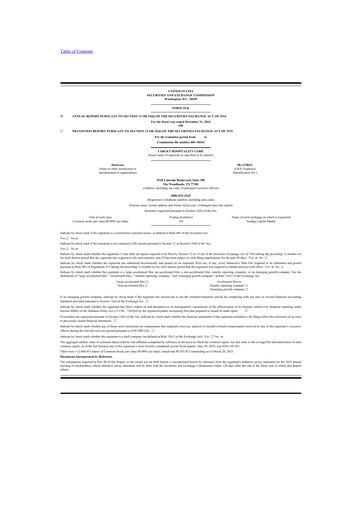 Vorschaubild Target Hospitality 10-K Jahresbericht 2024