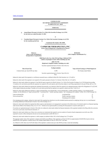 Thumbnail Capricor Therapeutics
 10-K Annual Report 2024