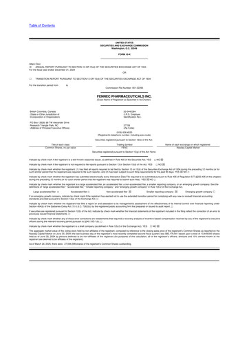 Miniature Fennec Pharmaceuticals 10-K Rapport annuel 2024