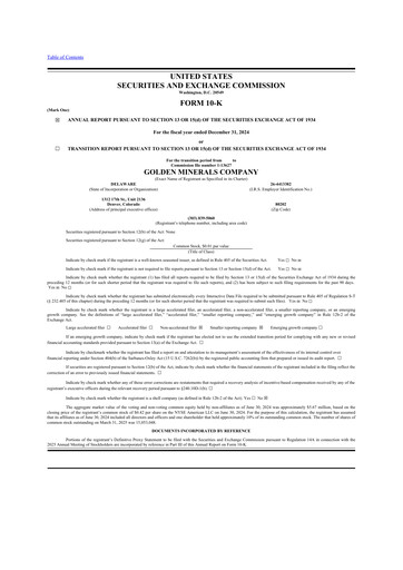 Thumbnail Golden Minerals
 10-K Annual Report 2024