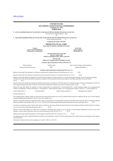 Thumbnail Primis Financial 10-K Annual Report 2024