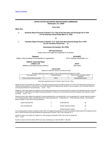 Thumbnail CPI Card Group 10-Q Quarterly Report FY2025 