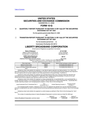 Thumbnail Liberty Broadband 10-Q Quarterly Report FY2025 