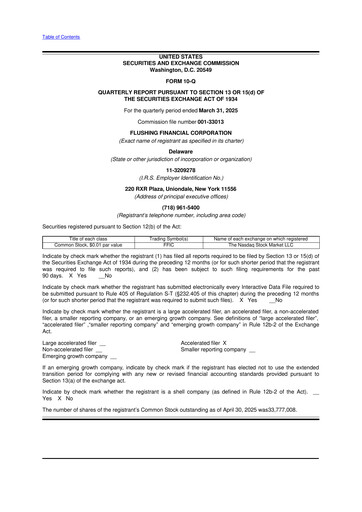 Thumbnail Flushing Financial Corp 10-Q Quarterly Report FY2025 