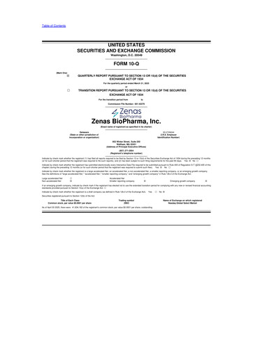 Thumbnail Zenas BioPharma 10-Q Quarterly Report FY 