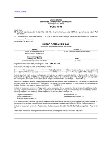 Thumbnail Hurco Companies 10-Q Quarterly Report FY2025 