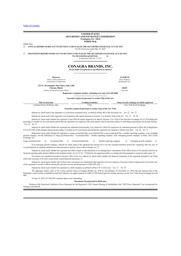 Thumbnail Conagra Brands
 10-K Annual Report 2025