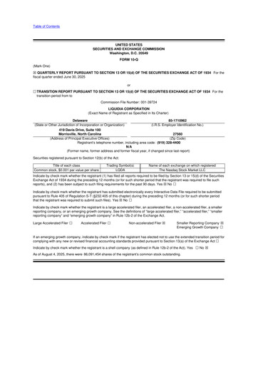 Thumbnail Liquidia Corporation 10-Q Quarterly Report FY 