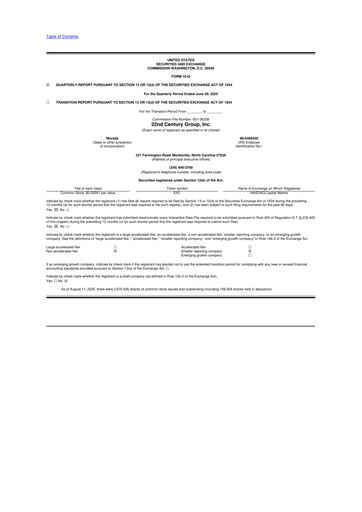 Thumbnail 22nd Century Group
 10-Q Quarterly Report FY2025 