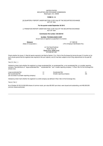 Vorschaubild Avalon GloboCare 10-Q Quartalsbericht 2015 