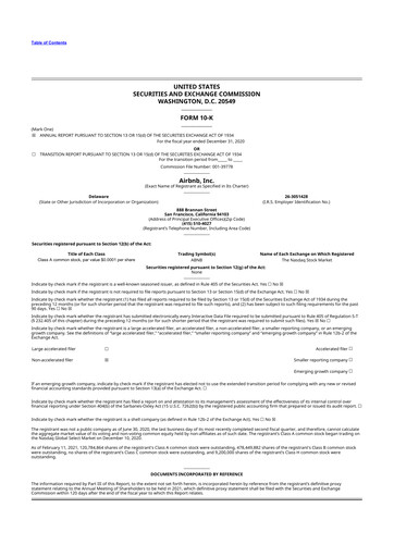 Thumbnail Airbnb 10-K Annual Report 