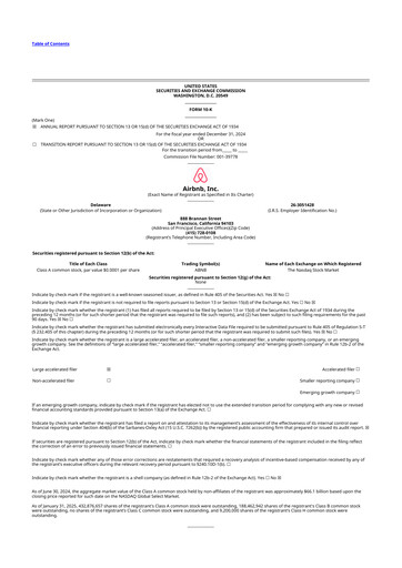 Thumbnail Airbnb 10-K Annual Report 2024