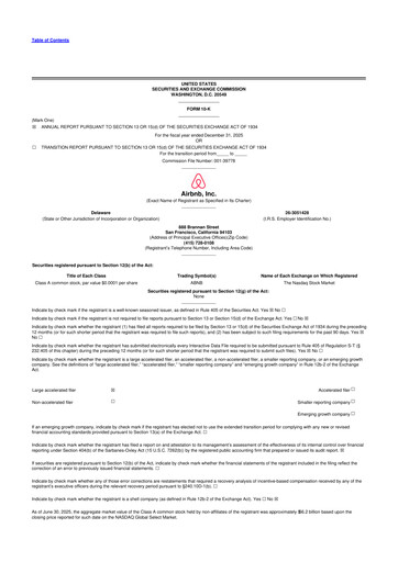 Vorschaubild Airbnb 10-K Jahresbericht 2025