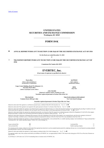 Thumbnail Evertec 10-K Annual Report 2018