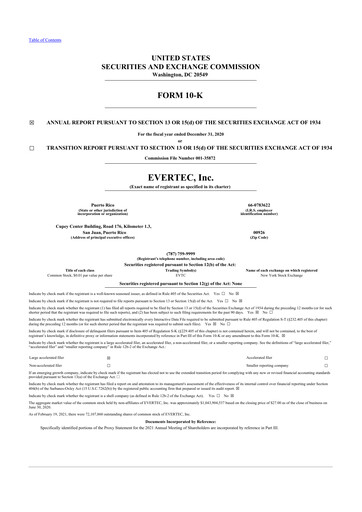 Thumbnail Evertec 10-K Annual Report 2020