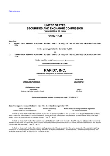 Thumbnail Rapid7 10-Q Quarterly Report FY2020 