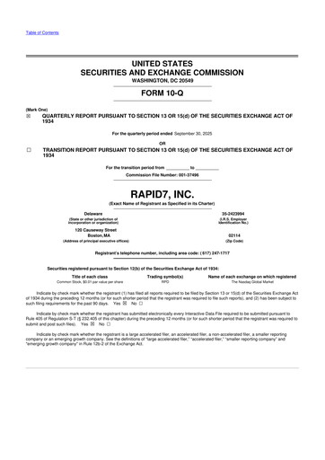 Thumbnail Rapid7 10-Q Quarterly Report FY2025 