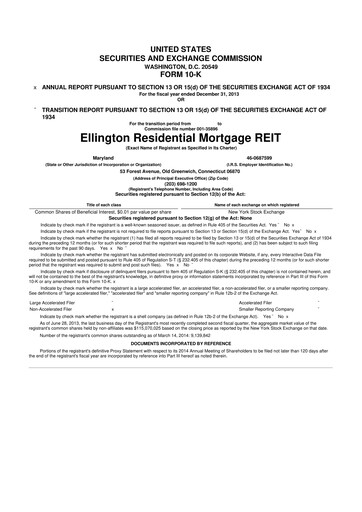 Thumbnail Ellington Credit Company

 10-K Annual Report 2013