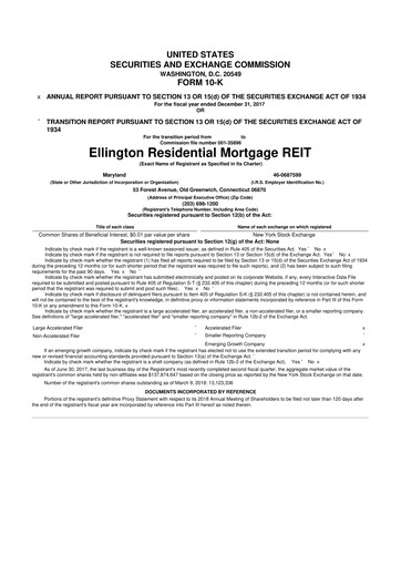 Thumbnail Ellington Credit Company

 10-K Annual Report 2017