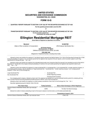 Vorschaubild Ellington Credit Company

 10-Q Quartalsbericht 2019 