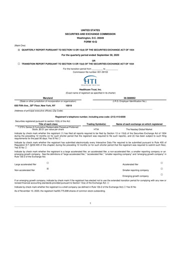 Thumbnail National Healthcare Properties 10-Q Quarterly Report FY2020 