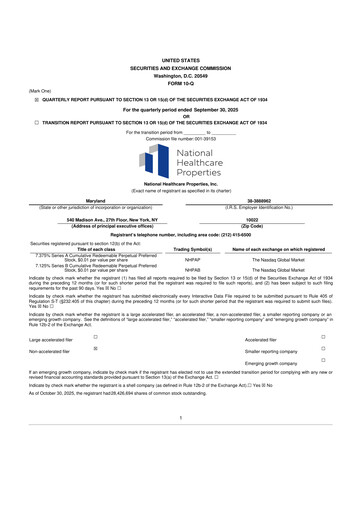 Thumbnail National Healthcare Properties 10-Q Quarterly Report FY2025 