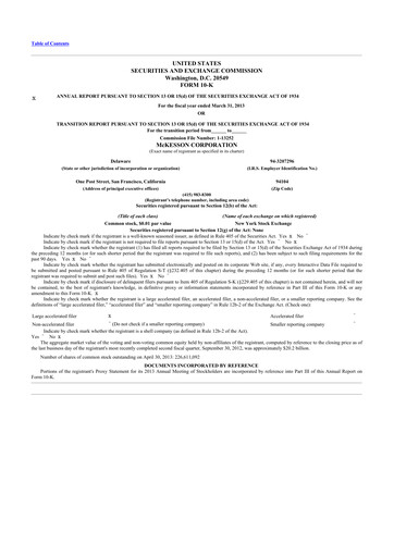 Thumbnail McKesson 10-K Annual Report 2013