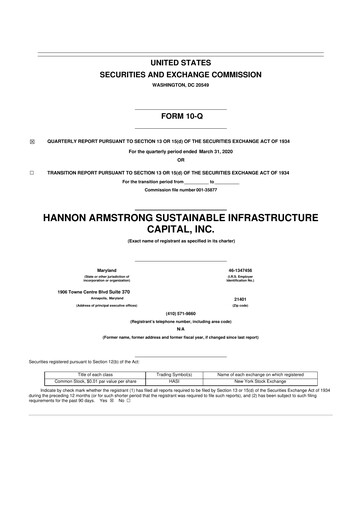 Miniature HASI (HA Sustainable Infrastructure Capita) 10-Q Rapport trimestriel 2020 