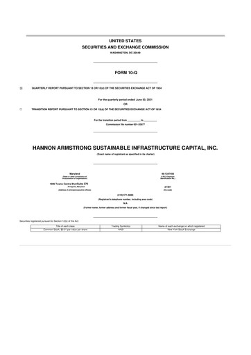 Miniature HASI (HA Sustainable Infrastructure Capita) 10-Q Rapport trimestriel 2021 