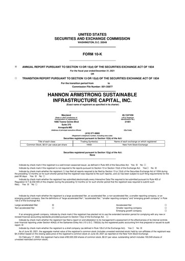 Miniature HASI (HA Sustainable Infrastructure Capita) 10-K Rapport annuel 2021