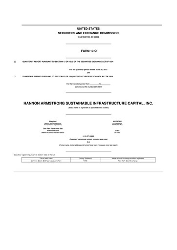 Miniature HASI (HA Sustainable Infrastructure Capita) 10-Q Rapport trimestriel 2022 