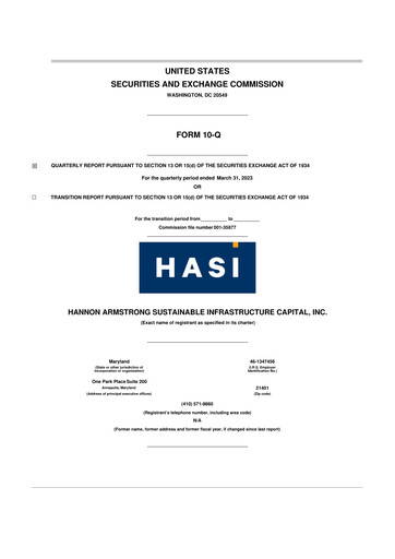 Miniature HASI (HA Sustainable Infrastructure Capita) 10-Q Rapport trimestriel 2023 