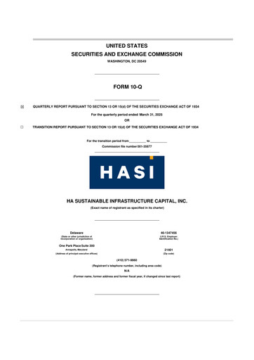 Miniature HASI (HA Sustainable Infrastructure Capita) 10-Q Rapport trimestriel 2025 
