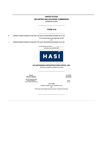 Miniature HASI (HA Sustainable Infrastructure Capita) 10-Q Rapport trimestriel 2025 
