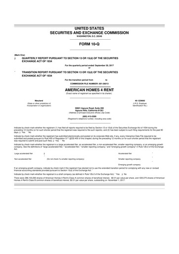 Thumbnail AMH (American Homes 4 Rent)
 10-Q Quarterly Report FY2017 