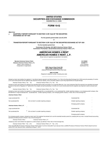 Thumbnail AMH (American Homes 4 Rent)
 10-Q Quarterly Report FY 