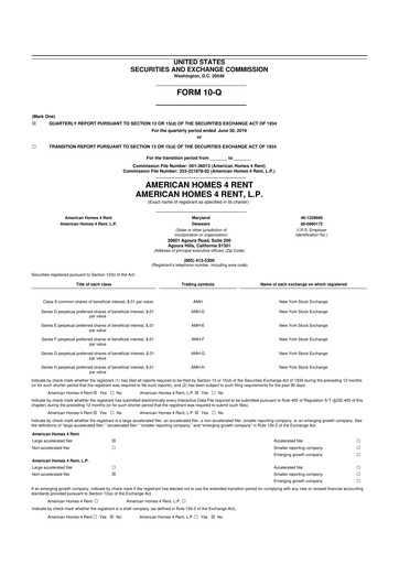 Thumbnail AMH (American Homes 4 Rent)
 10-Q Quarterly Report FY 