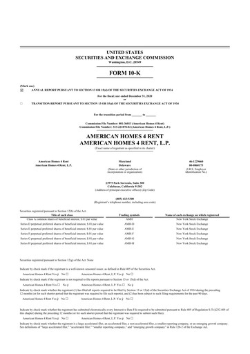 Thumbnail AMH (American Homes 4 Rent)
 10-K Annual Report 