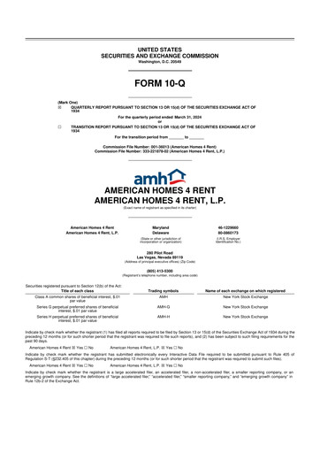 Thumbnail AMH (American Homes 4 Rent)
 10-Q Quarterly Report FY2024 