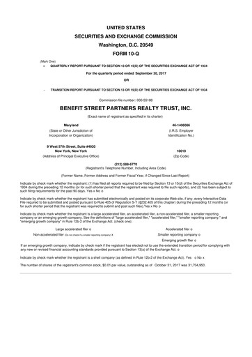 Thumbnail Franklin BSP Realty Trust 10-Q Quarterly Report FY 