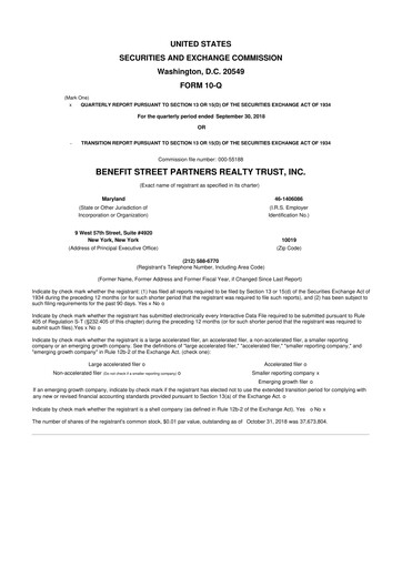 Thumbnail Franklin BSP Realty Trust 10-Q Quarterly Report FY 