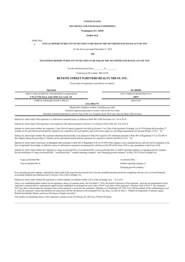 Thumbnail Franklin BSP Realty Trust 10-K Annual Report 2018