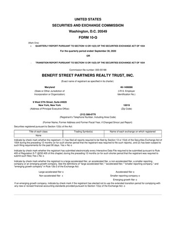 Thumbnail Franklin BSP Realty Trust 10-Q Quarterly Report FY 