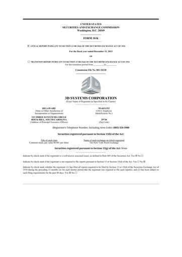 Thumbnail 3D Systems 10-K Annual Report 2013