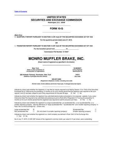 Thumbnail Monro 10-Q Quarterly Report FY2016 